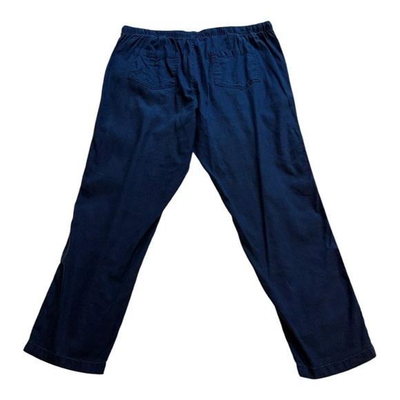 Loft | Lou & Grey Navy Blue Linen Blend Pants - Size Large - Picture 2 of 15